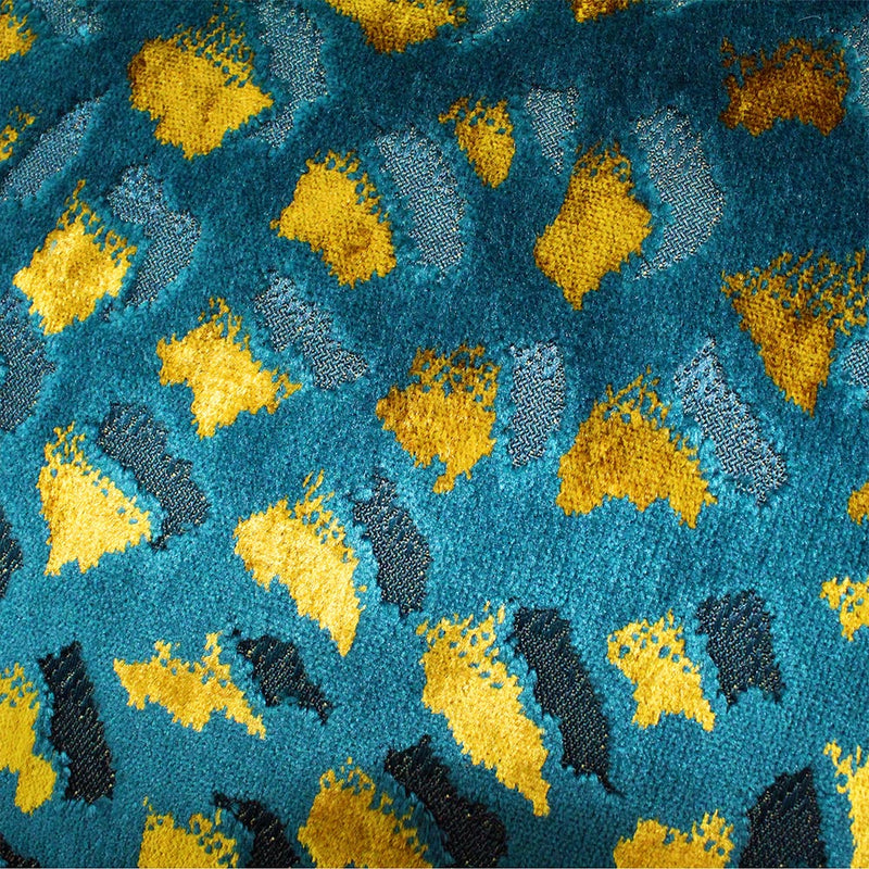 Harlow Velvet Teal & Gold Cushion - 43 x 43 cm