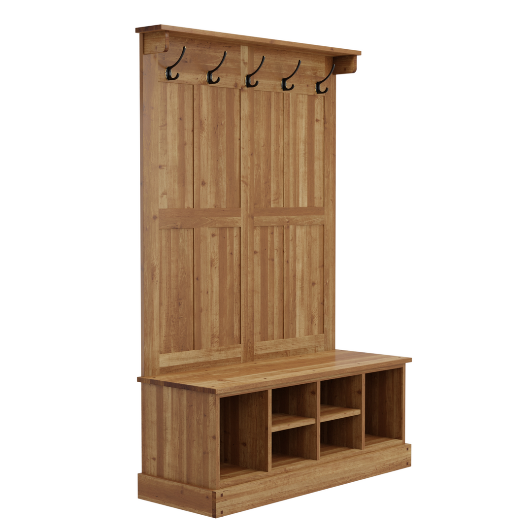 Garrat Tall Bench with Coat Rack