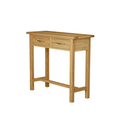Milton Oak 2 Drawer Console Table