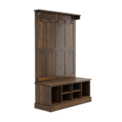 Garrat Tall Bench with Coat Rack