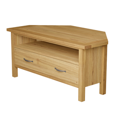 Milton Oak 1 Drawer Corner TV Unit