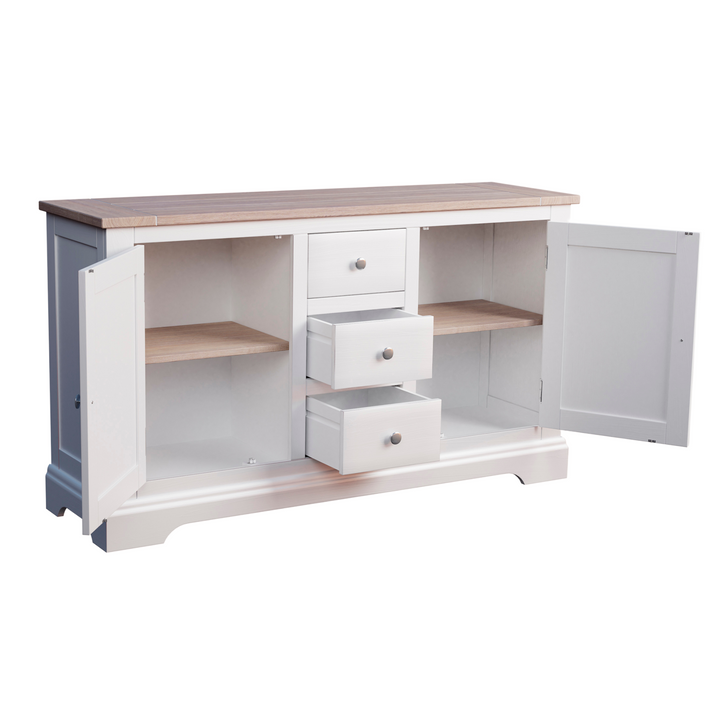 Dorset White 2 Door 3 Drawer Sideboard