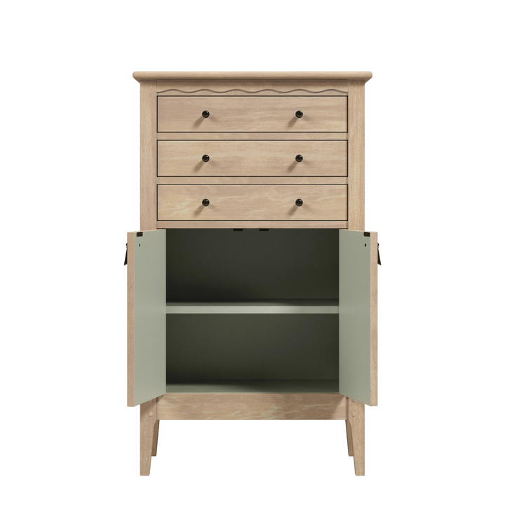 Calford Washed Oak 2 Door 3 Drawer Cabinet