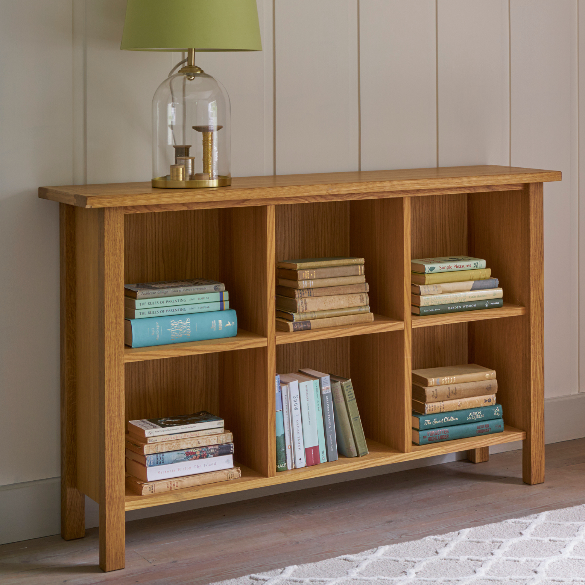 Milton Oak Low Bookcase