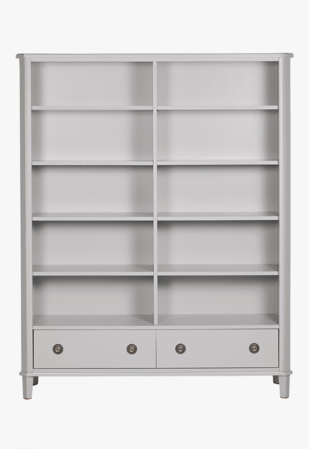 Henshaw 2 Drawer Double Bookcase (Pale Steel)
