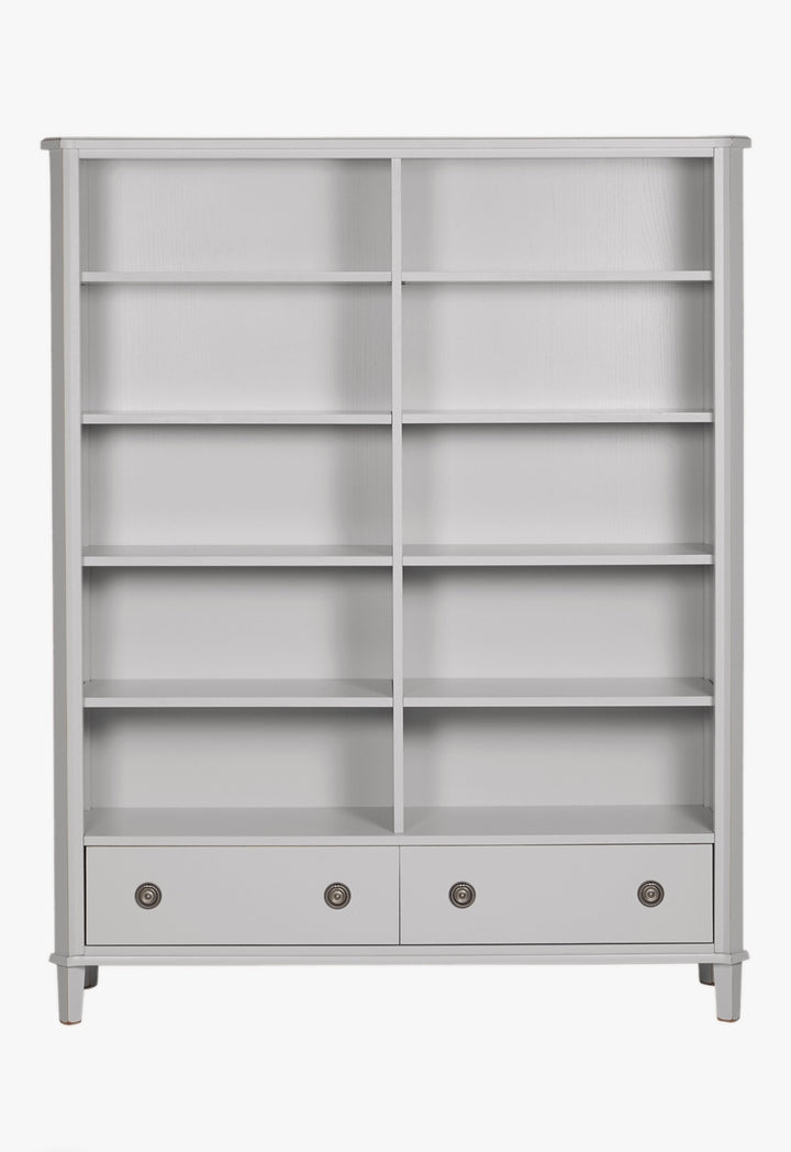 Henshaw 2 Drawer Double Bookcase (Pale Steel)