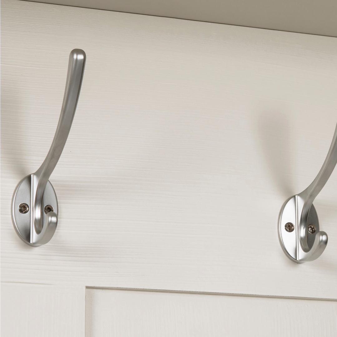 Dorset White Tall Bench with Coat Stand