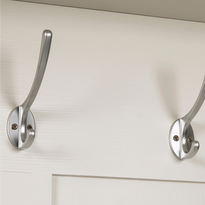 Dorset White Tall Bench with Coat Stand