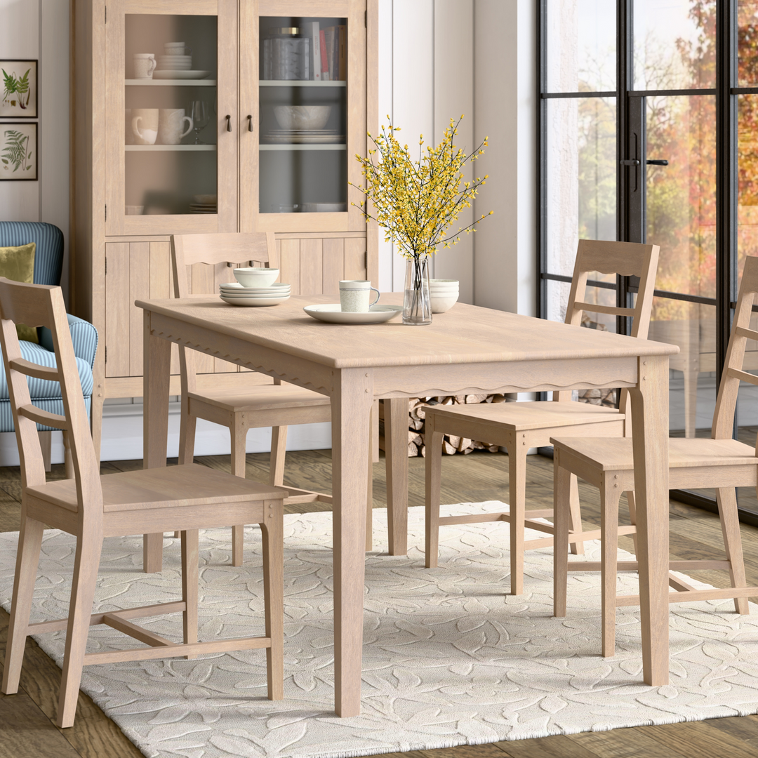 Calford Washed Oak Fixed Dining Tables