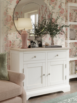 Dorset White 2 Door 2 Drawer Sideboard