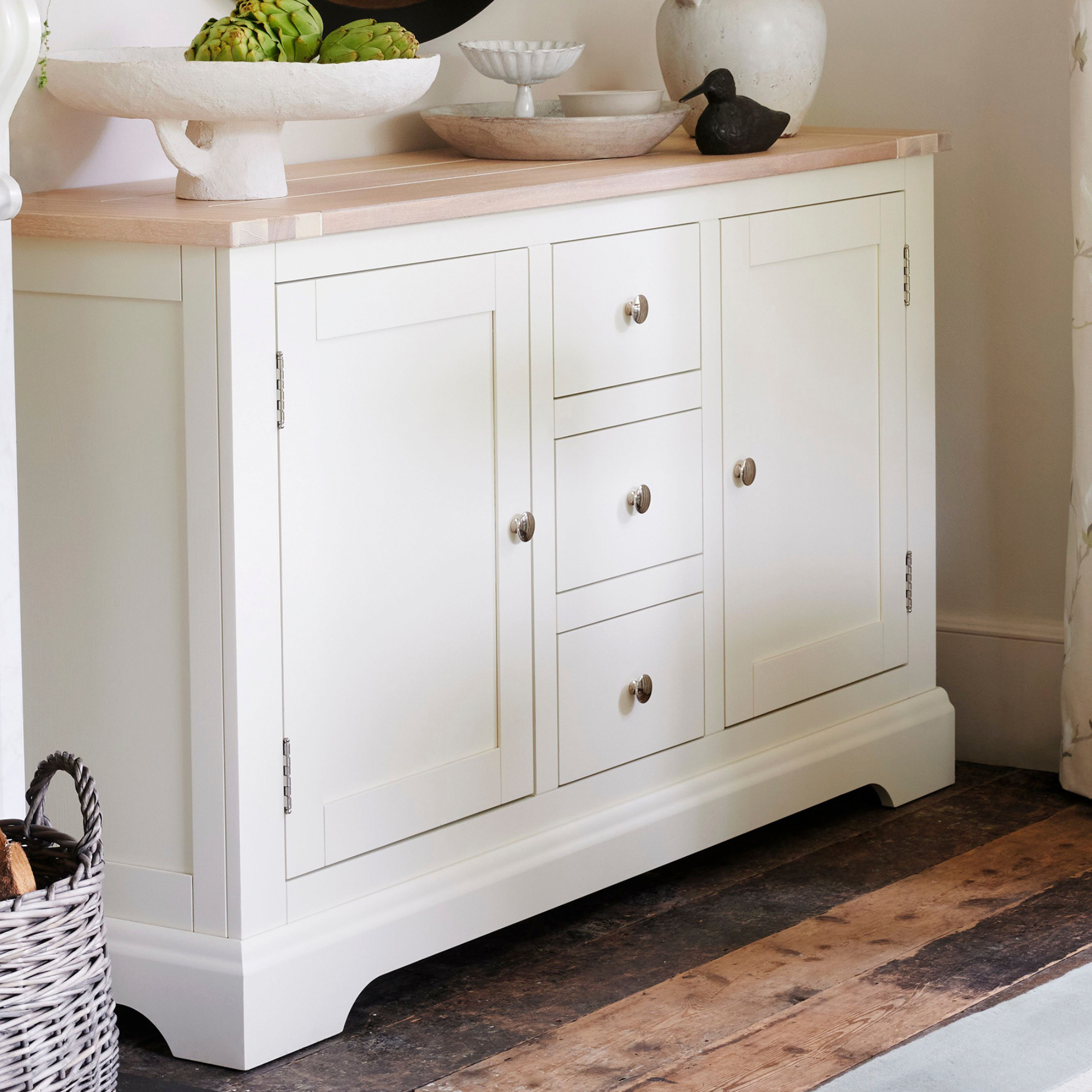 Dorset White 2 Door 3 Drawer Sideboard