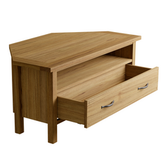 Milton Oak 1 Drawer Corner TV Unit