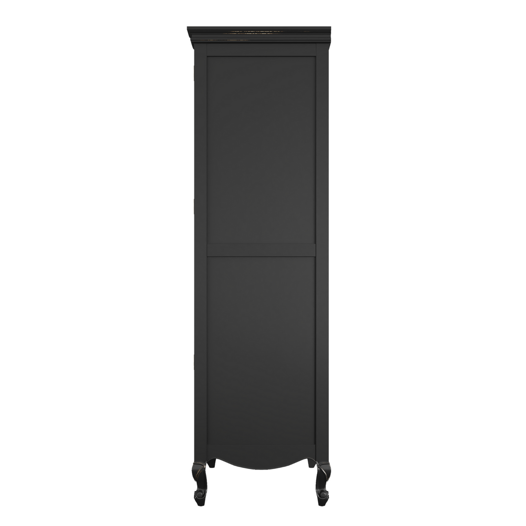 Montpellier Black 2 Door 1 Drawer Wardrobe