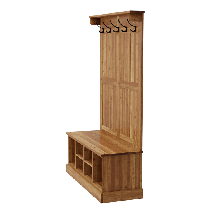 Garrat Tall Bench with Coat Rack