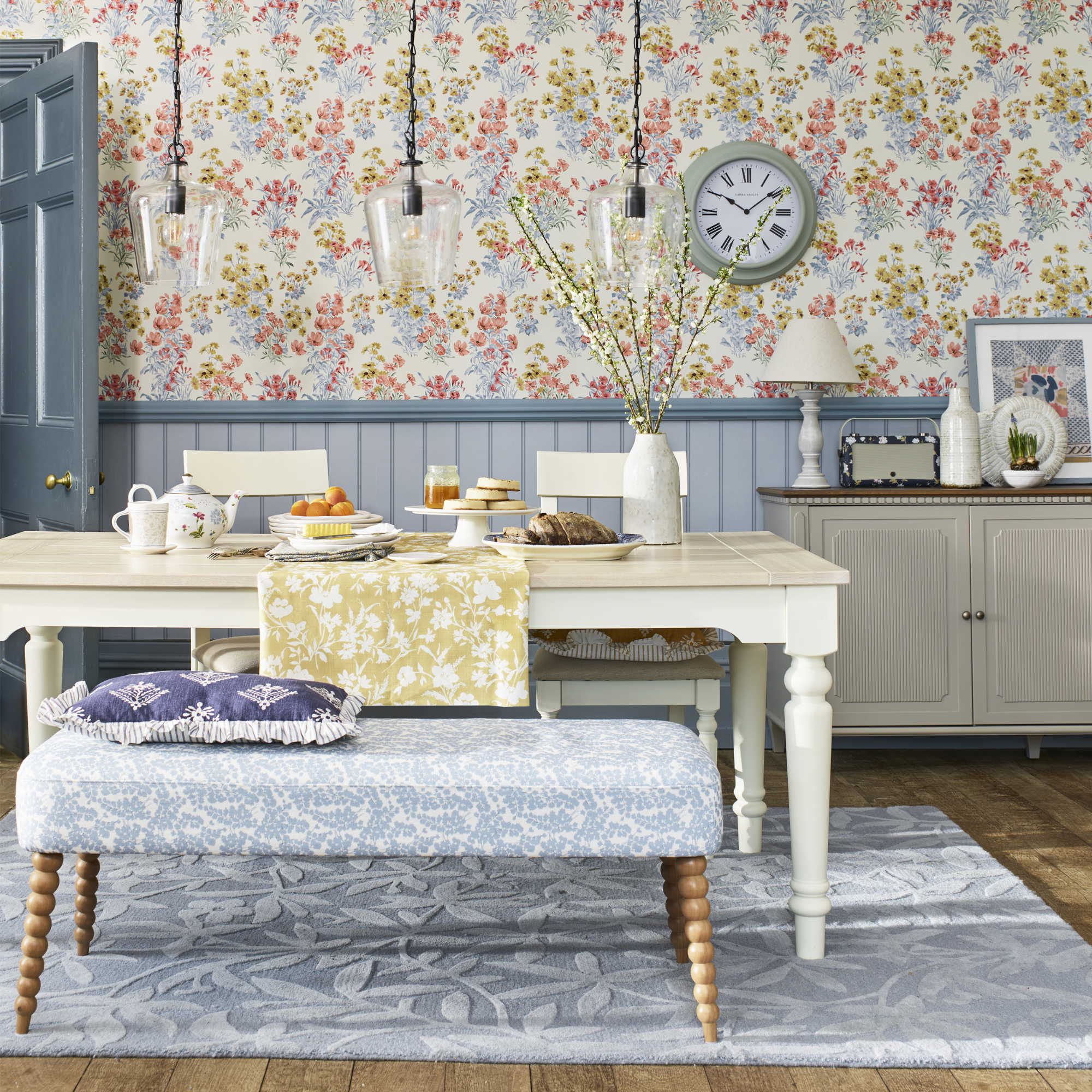 Dorset White Fixed Dining Table