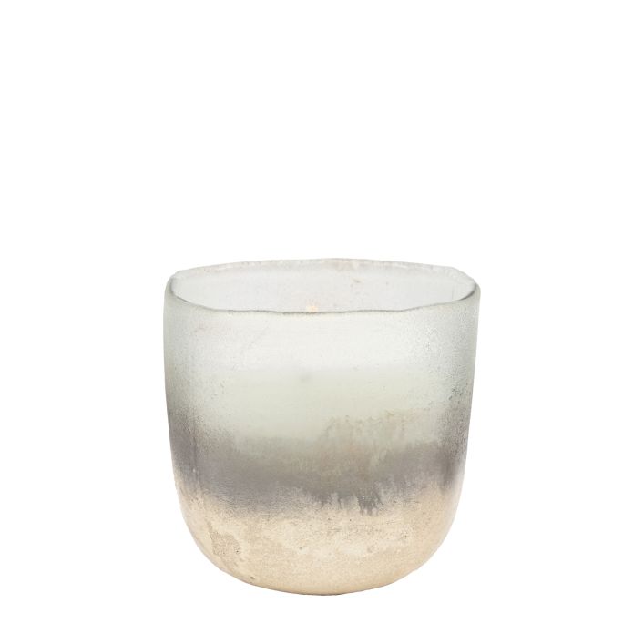 Amber & Lily Mercury Candle – 46hr Burn, Hand-Blown Glass Vessel