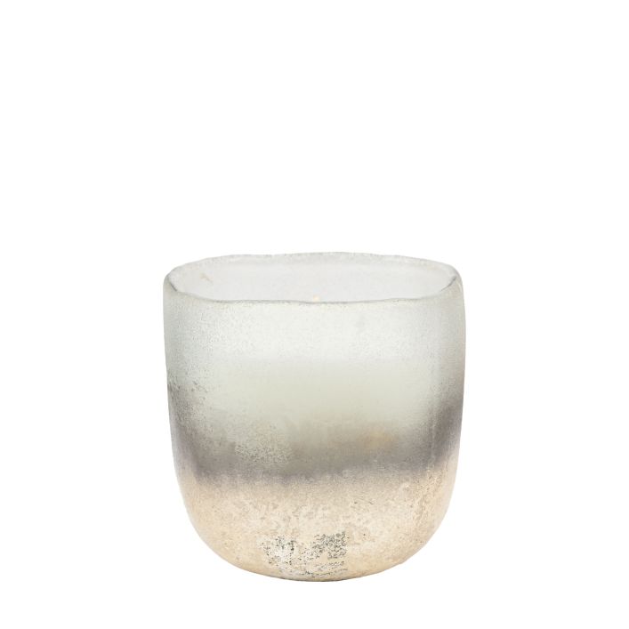 Amber & Lily Mercury Candle – 46hr Burn, Hand-Blown Glass Vessel