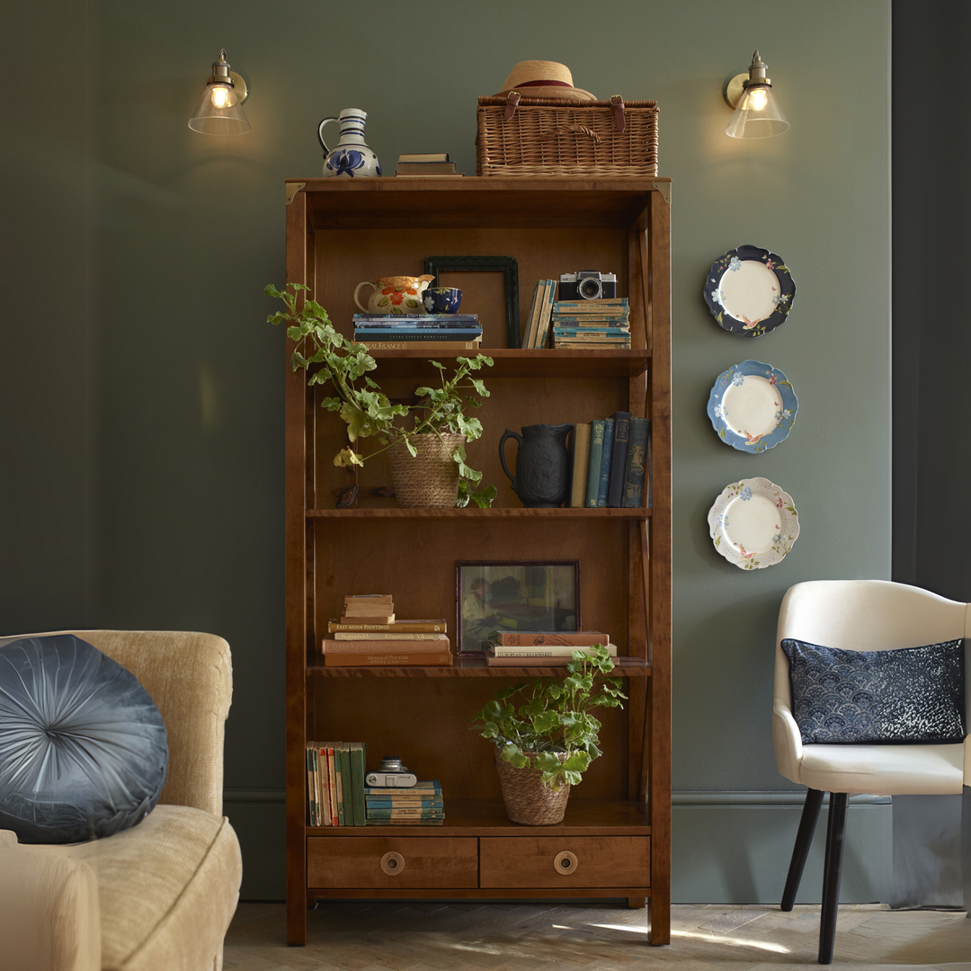 Balmoral 2 Drawer Single Bookcase