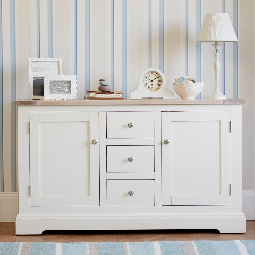 Dorset White 2 Door 3 Drawer Sideboard