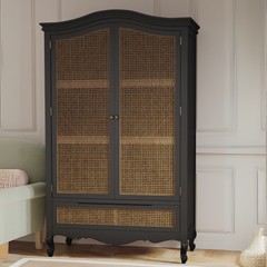 Montpellier Black 2 Door 1 Drawer Wardrobe