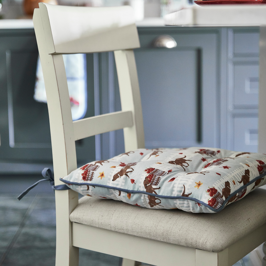 Dorset White Pair of Upholstered Dining Chairs