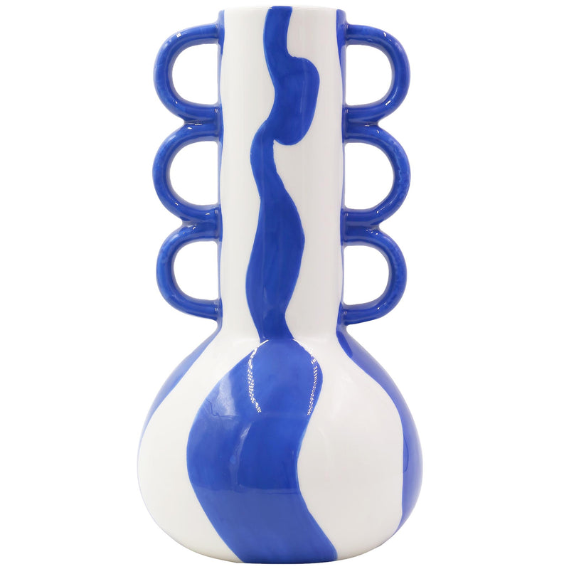 Bold & Blue Ceramic Tomas Vase