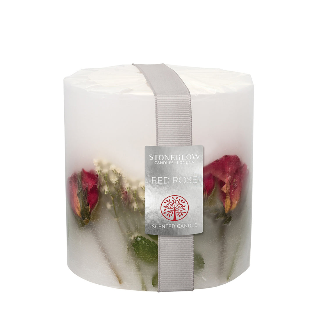 Red Rose Pillar Candle