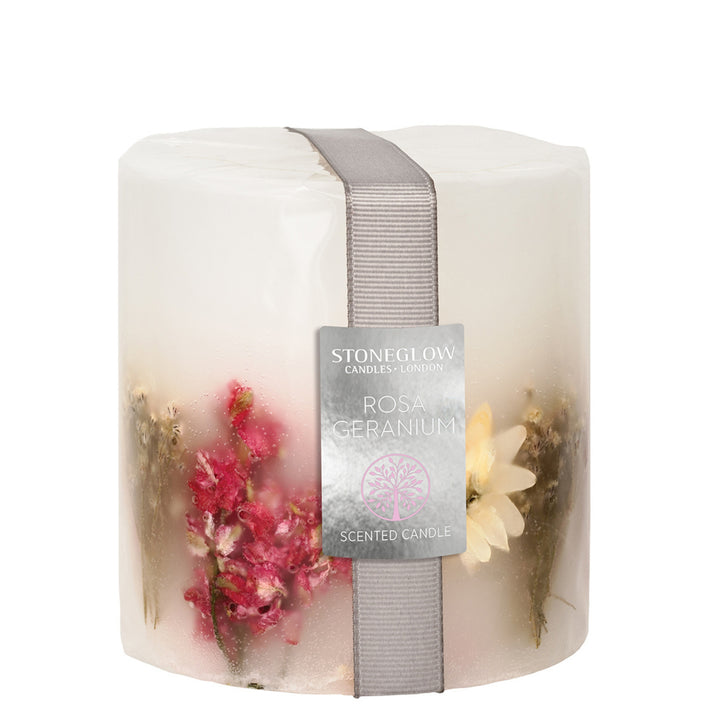 Geranium Rosa Pillar Candle