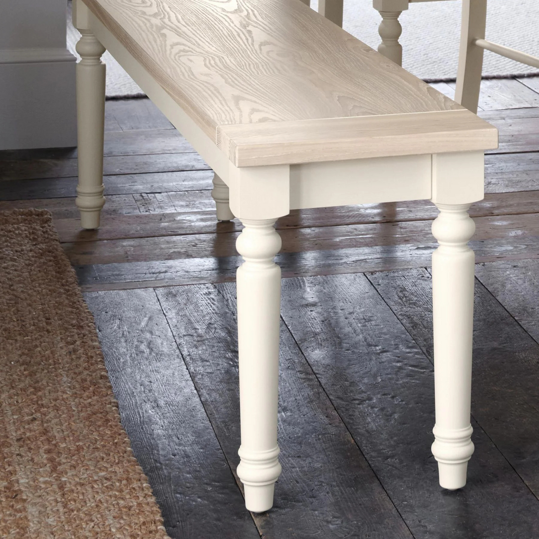 Dorset White Dining Bench