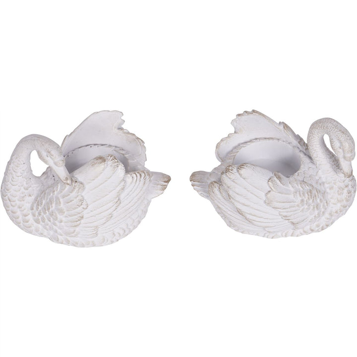 Distressed Swan Votive Holder – Set of 2