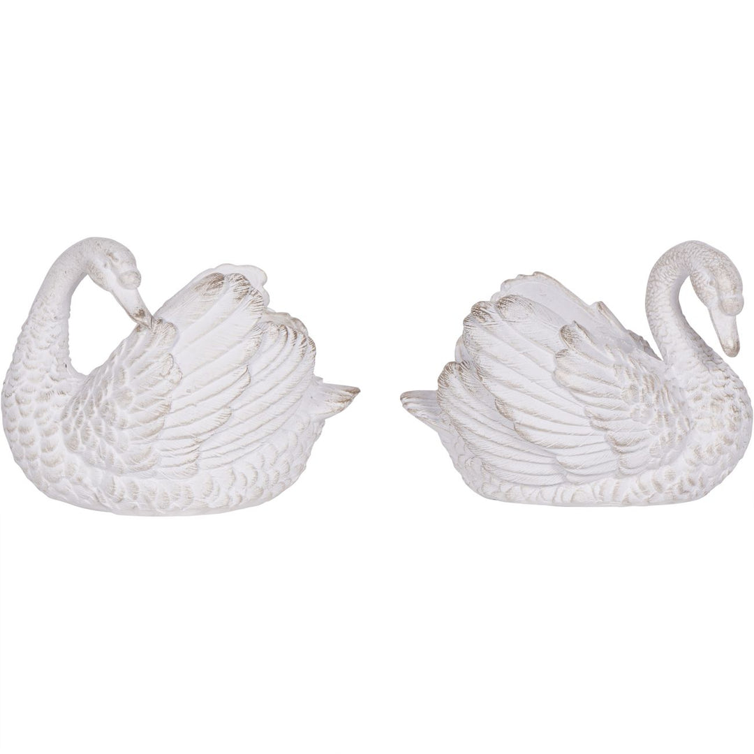 Distressed Swan Votive Holder – Set of 2