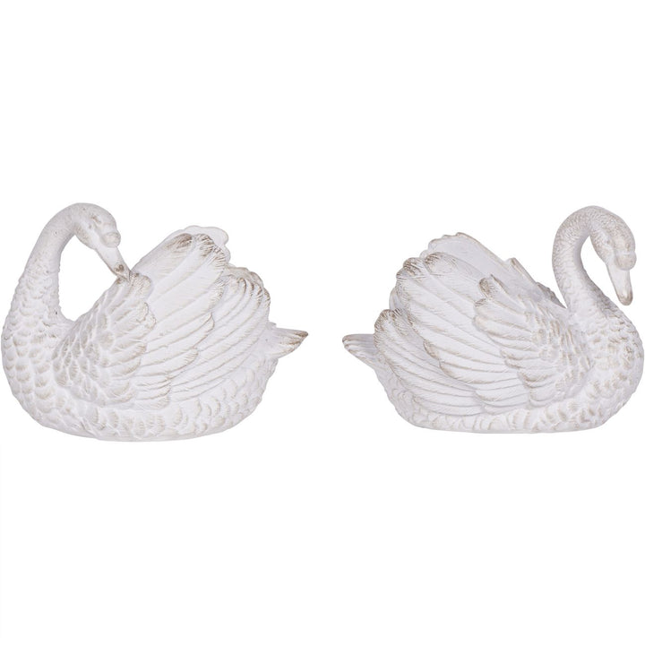 Distressed Swan Votive Holder – Set of 2