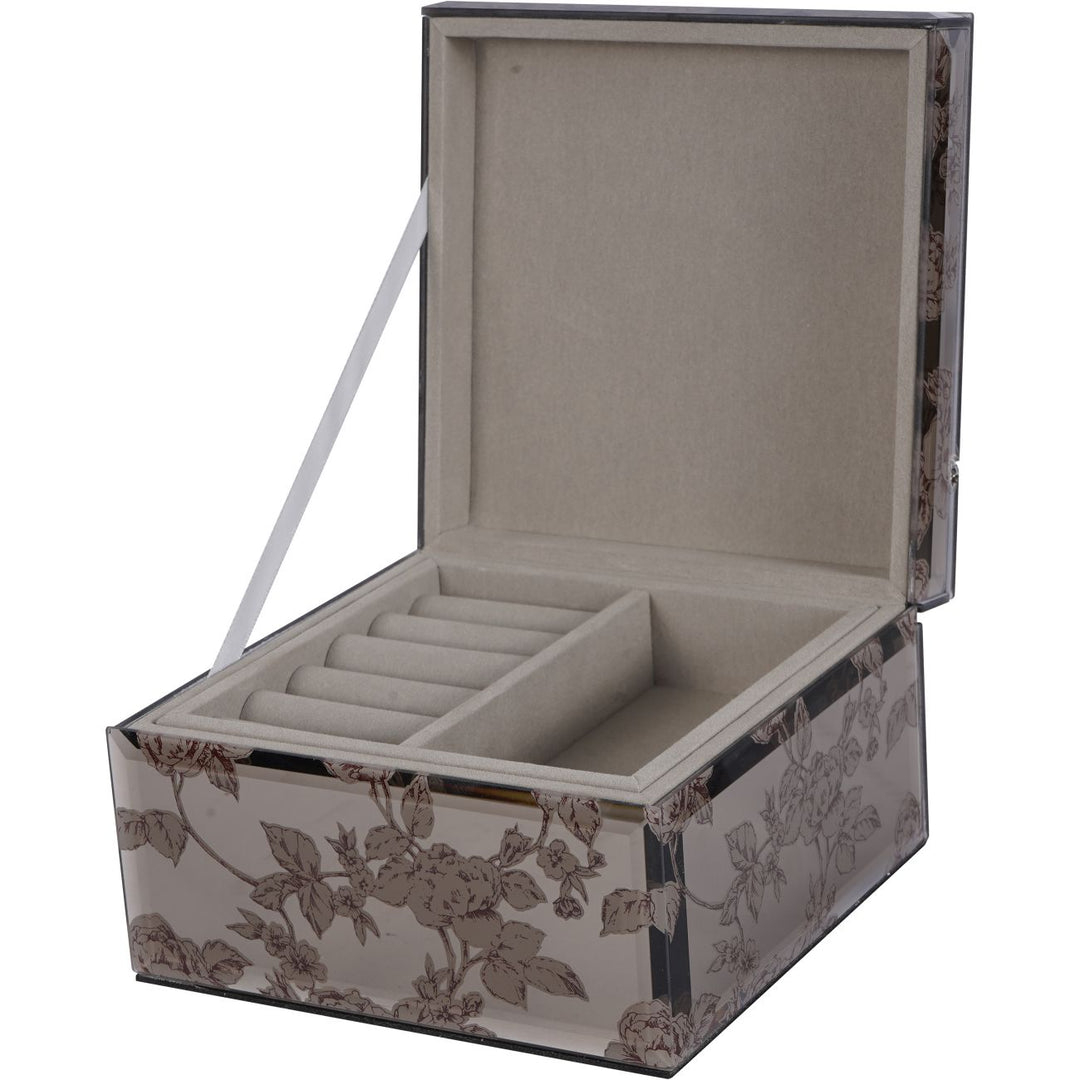 Truffle Pollington Roses Medium Mirrored Printed Jewellery Box