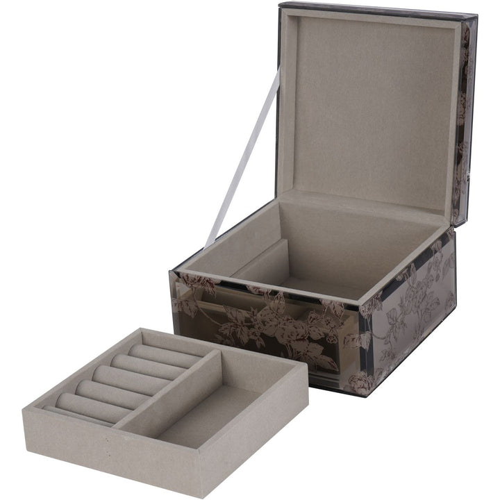 Truffle Pollington Roses Medium Mirrored Printed Jewellery Box