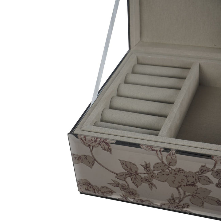 Truffle Pollington Roses Medium Mirrored Printed Jewellery Box
