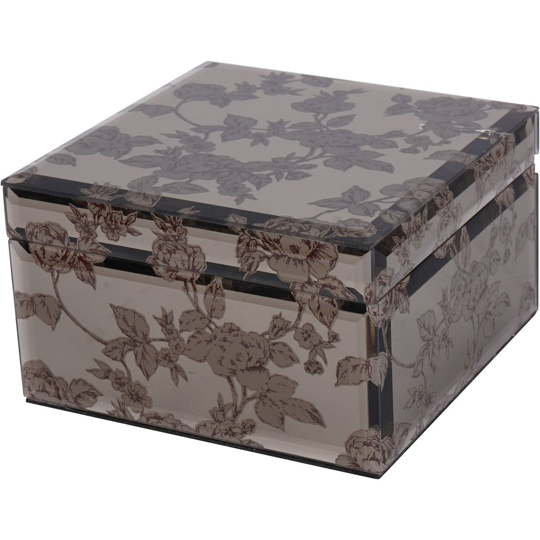 Truffle Pollington Roses Medium Mirrored Printed Jewellery Box
