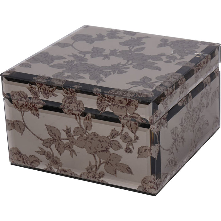 Truffle Pollington Roses Medium Mirrored Printed Jewellery Box