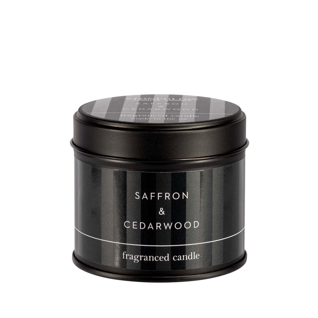 Saffron & Cedarwood Tin Candle