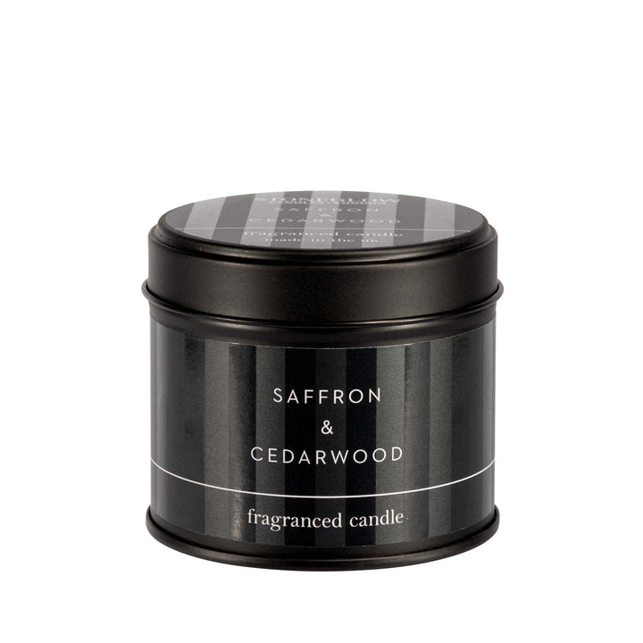 Saffron & Cedarwood Tin Candle