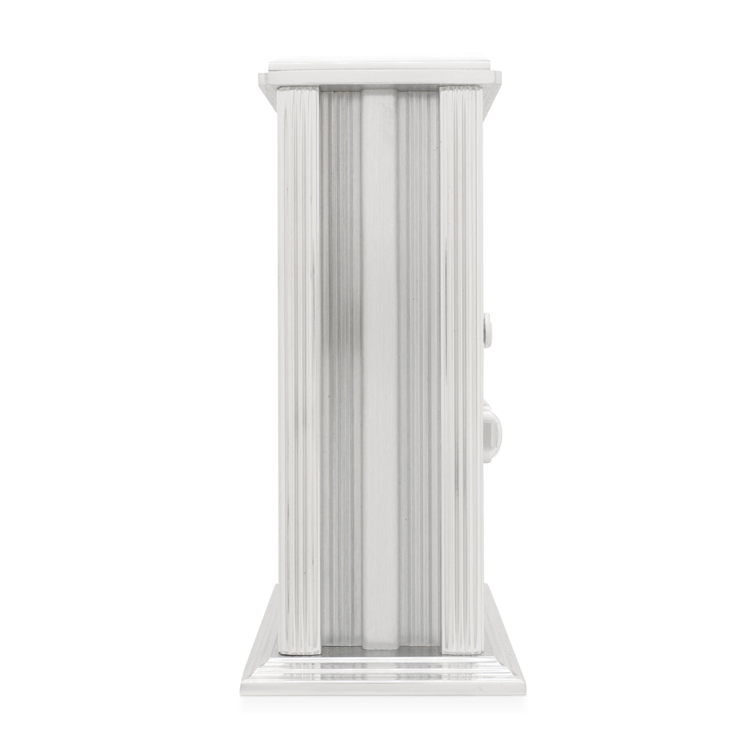 Vermont Silver Skeleton Mantel Clock