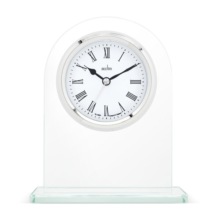 Ascott Silver & Glass Mantel Clock