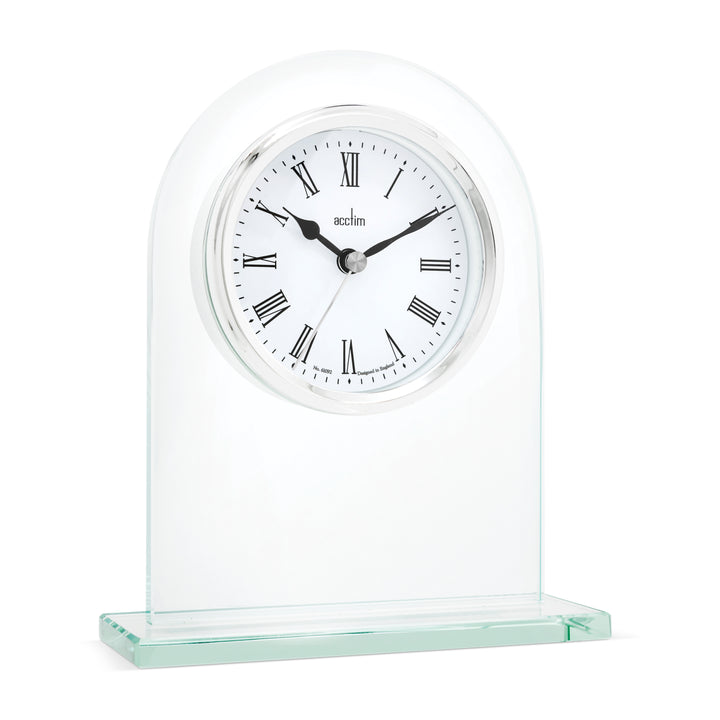 Ascott Silver & Glass Mantel Clock
