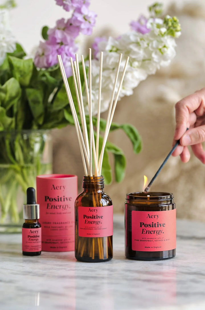 Positive Energy Jar Candle - Pink Grapefruit, Vetiver & Mint