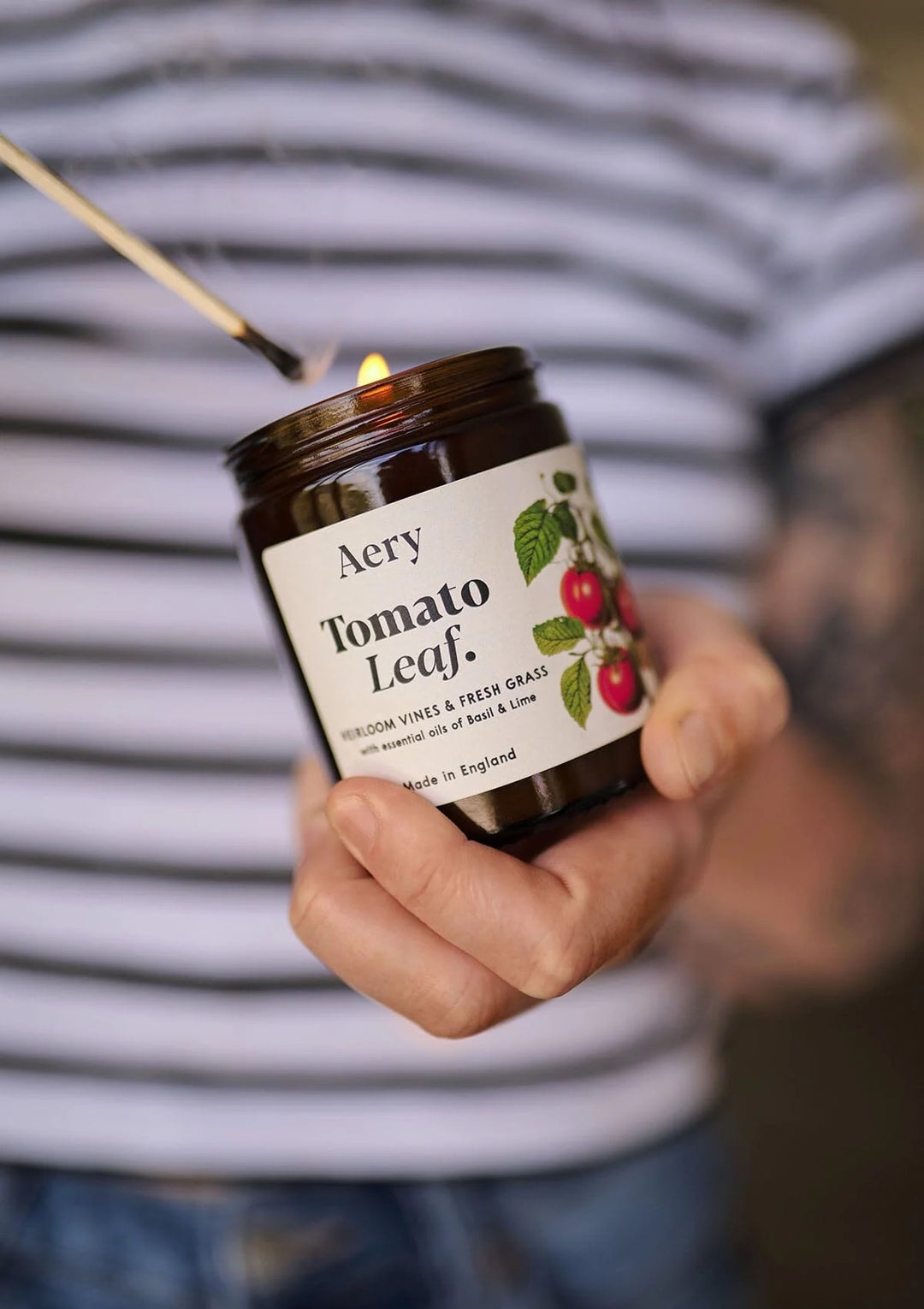 Tomato Leaf Jar Candle - Heirloom Vines & Fresh Grass