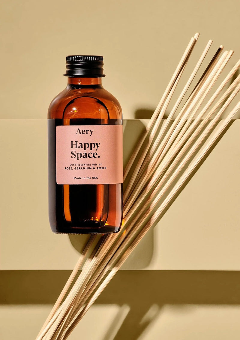 Happy Space Amber Diffuser - Rose, Geranium & Amber