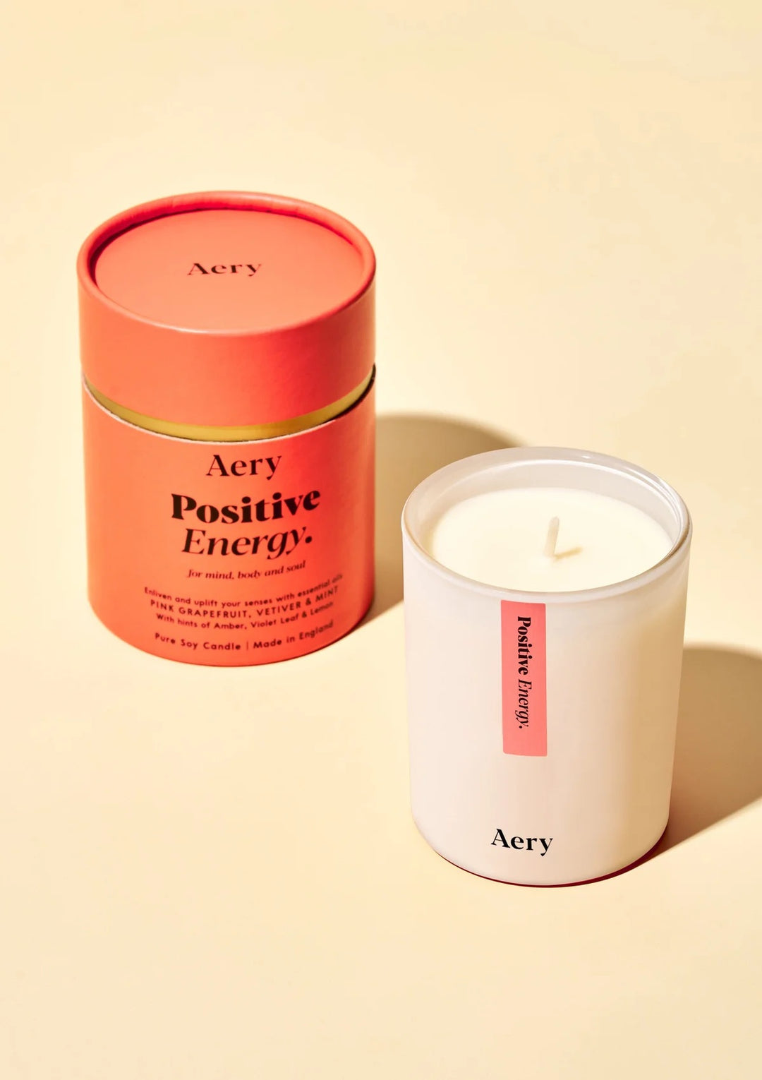 Positive Energy Candle - Pink Grapefruit, Vetiver & Mint