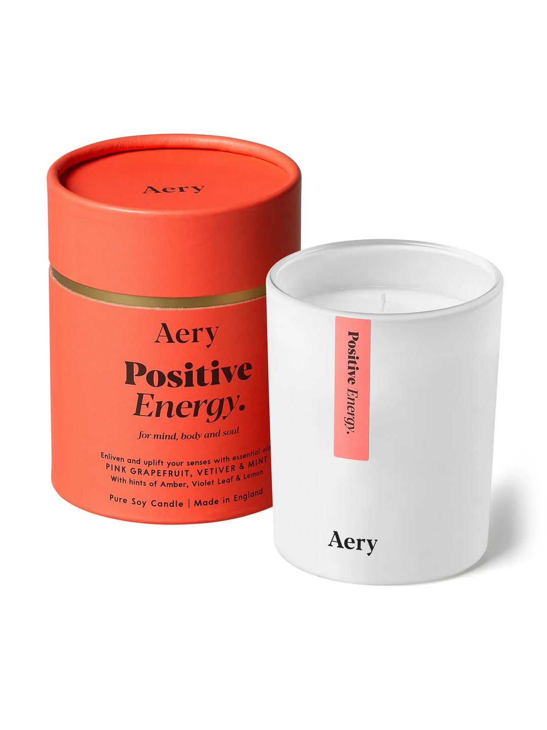 Positive Energy Candle - Pink Grapefruit, Vetiver & Mint