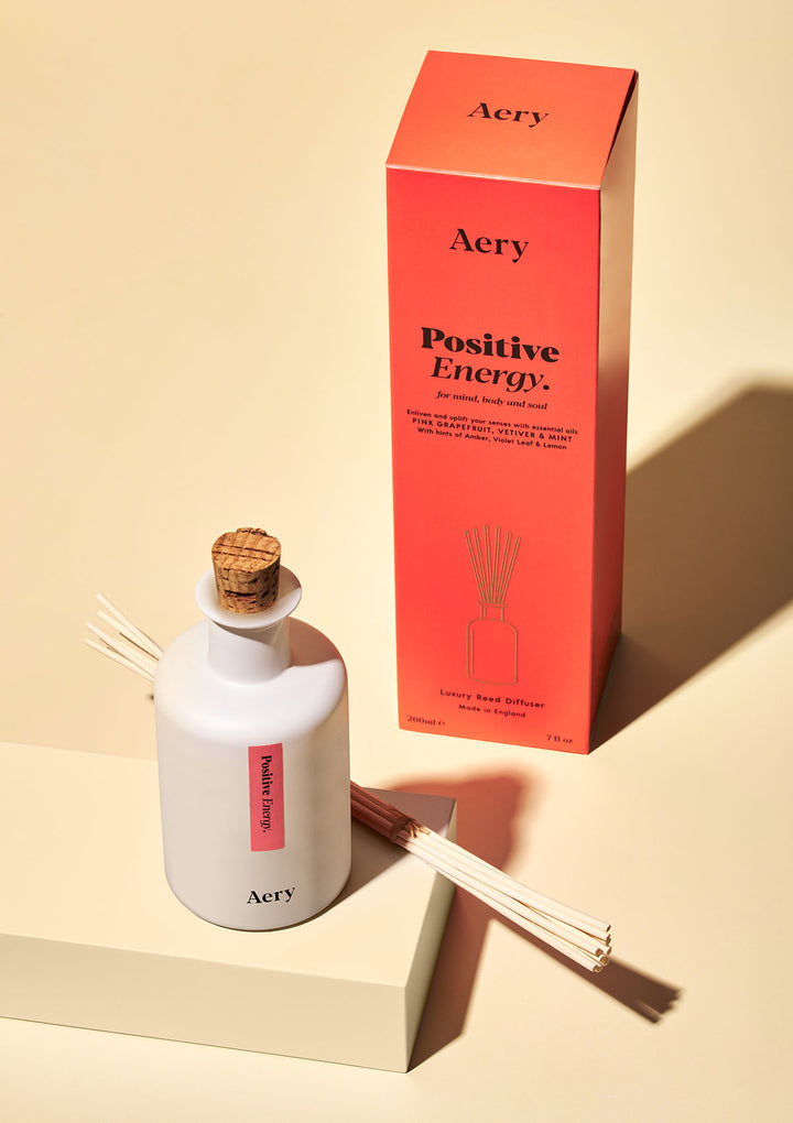 Positive Energy Reed Diffuser - Pink Grapefruit, Vetiver & Mint
