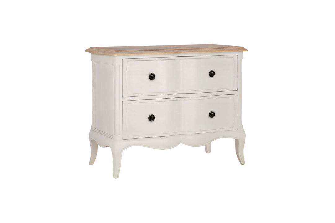 Amelie 2 Drawer Wide Bedside Table