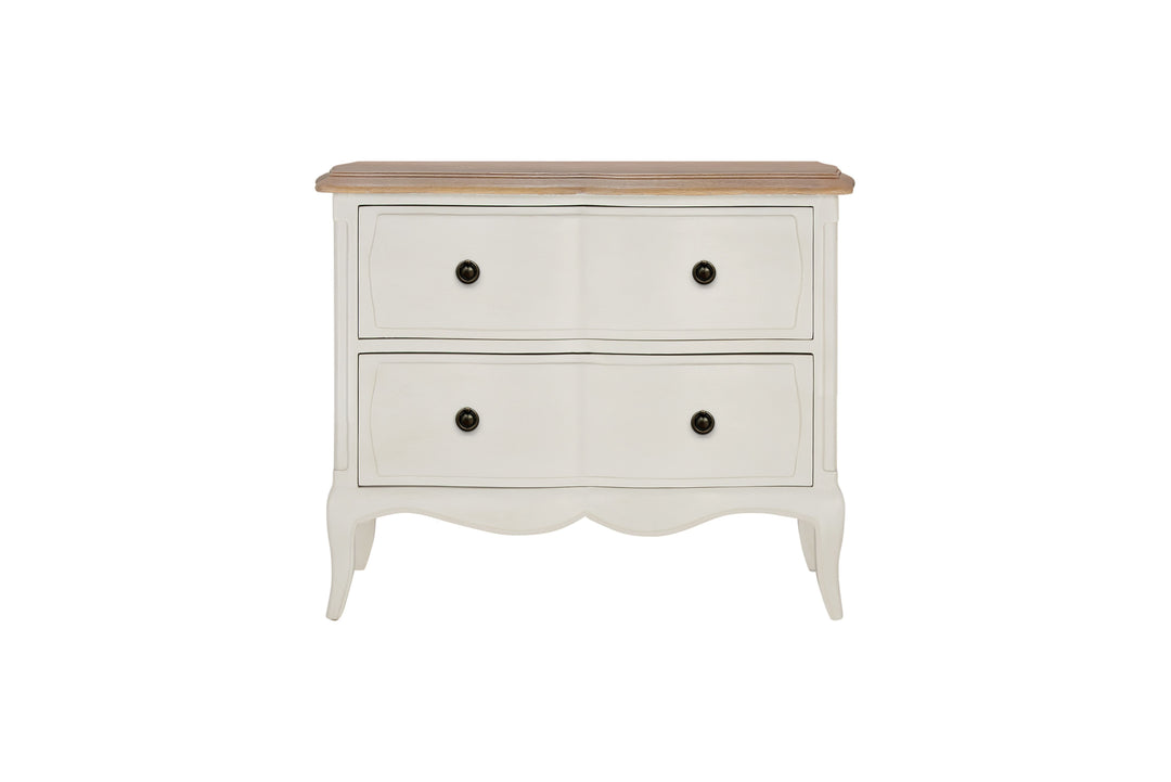 Amelie 2 Drawer Wide Bedside Table